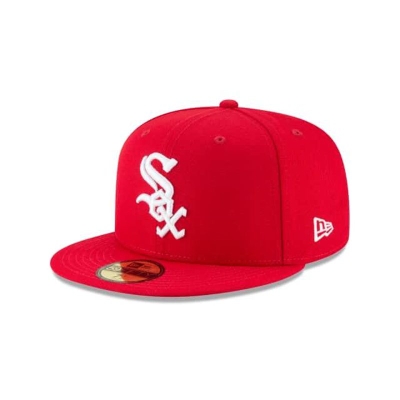 Red Chicago White Sox Hat - New Era MLB Basic 59FIFTY Fitted Caps USA0631954